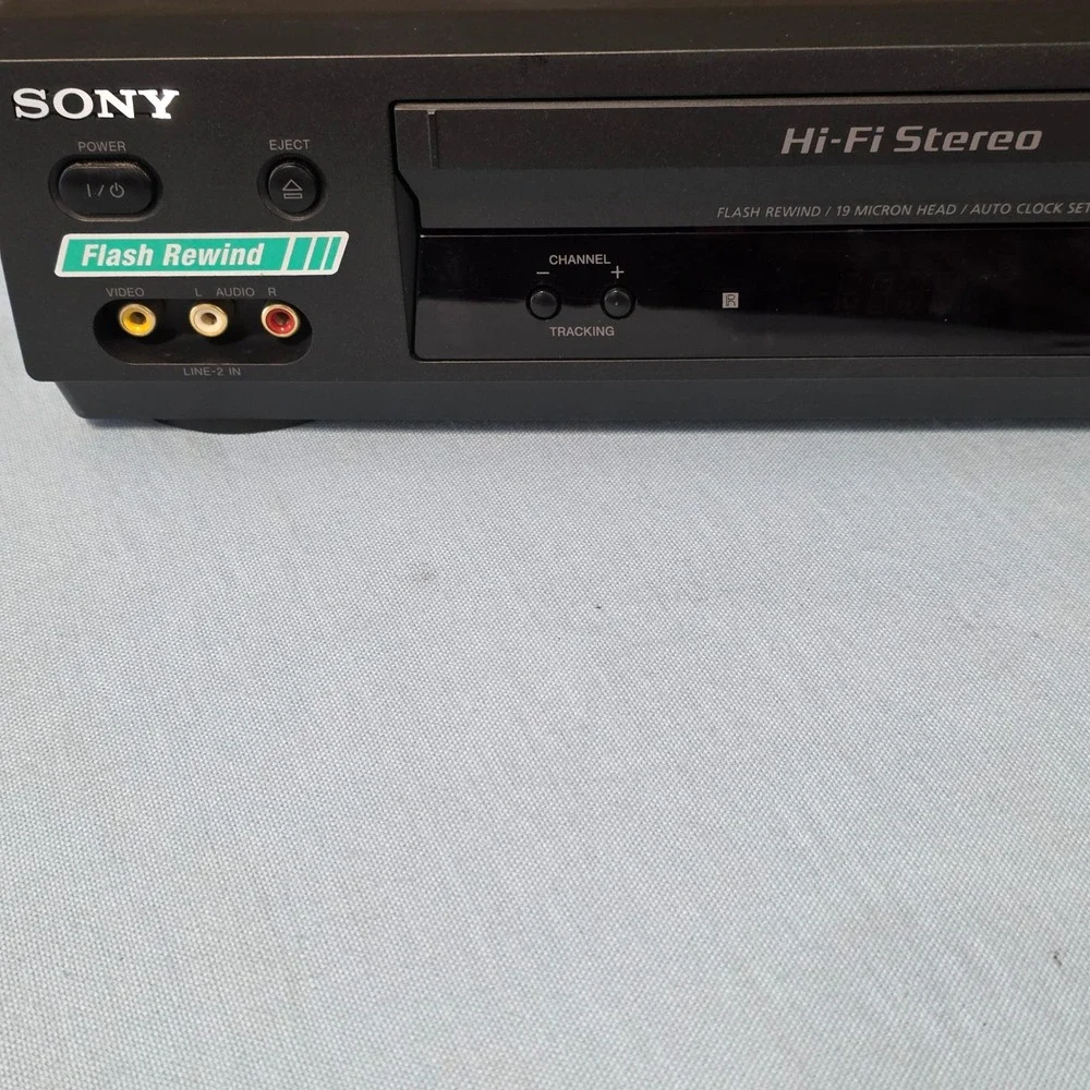 Sony SLV-N500 Hi-Fi Stereo VHS VCR Video Cassette Recorder Flash Rewind Black